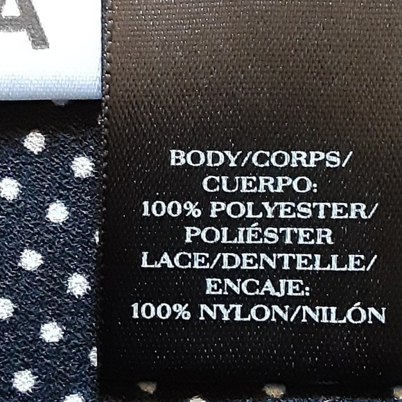 ANN TAYLOR/ DOT BLOUSE/LACE INSERTS/SP - Picture 4 of 10